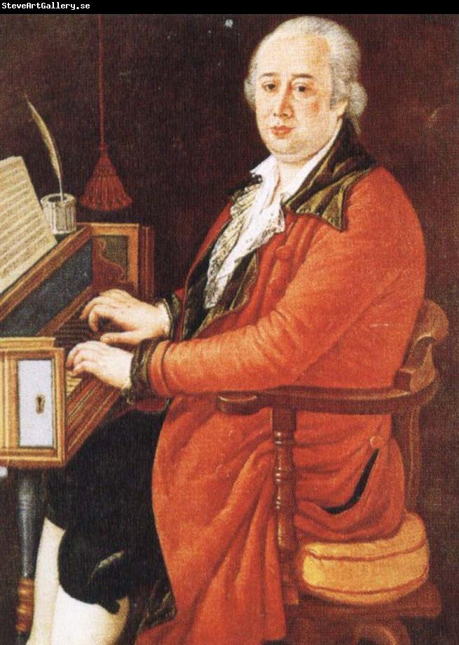 Johann Wolfgang von Goethe court composer in st petersburg and vienna playing the clavichord